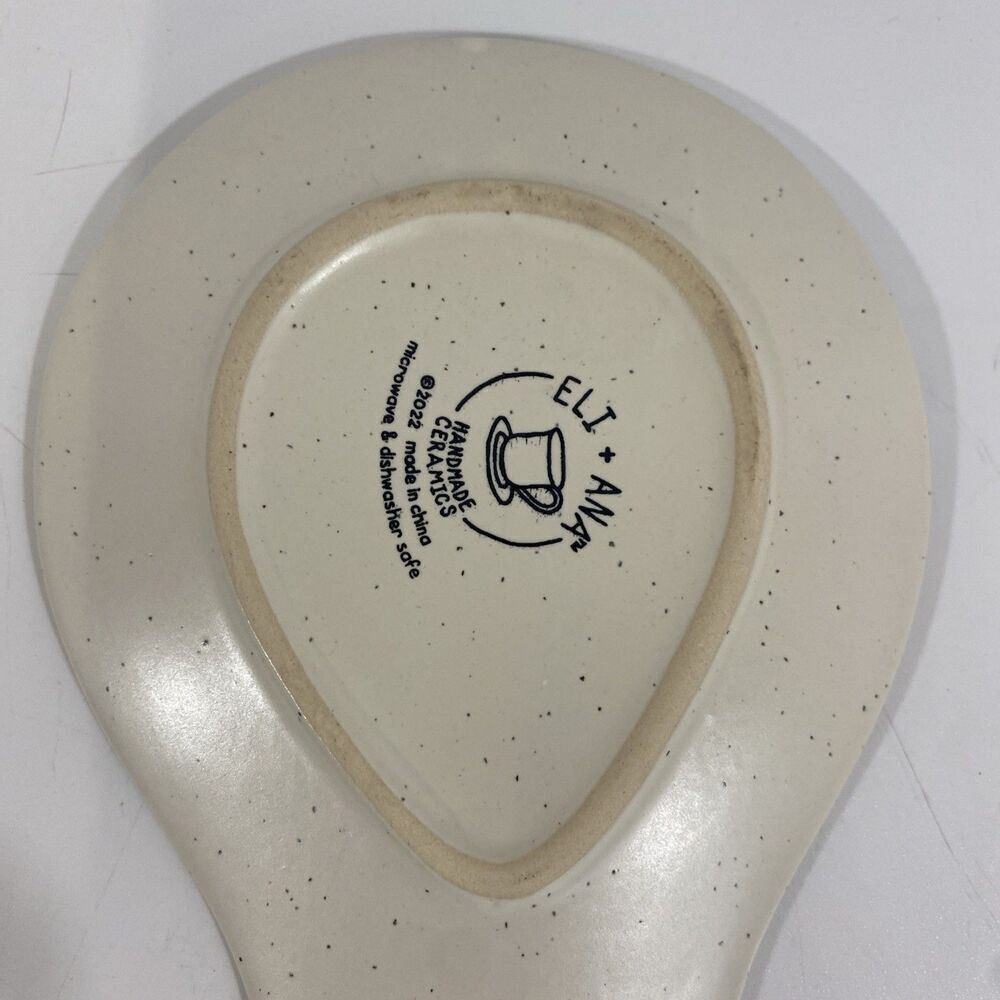 Eli + Ana Bunny Rabbit Pottery Art Spoon Rest - Picture 3 of 7